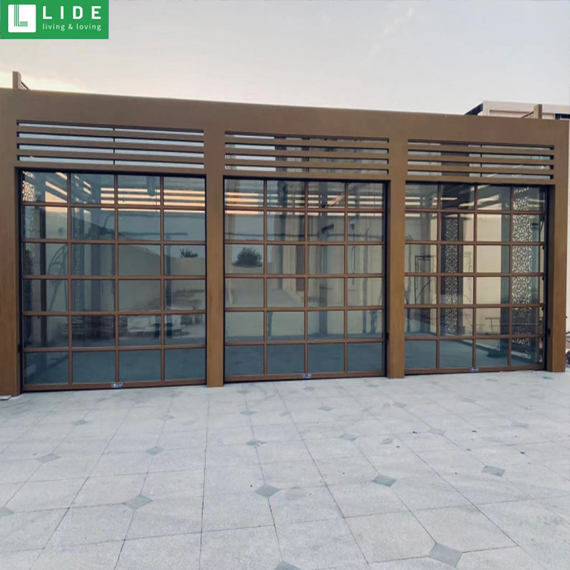 Glass series— Frame full view Glass Garage Door