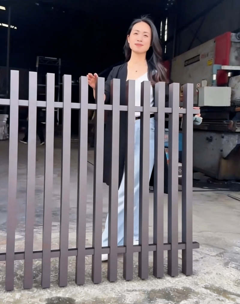 Black Blade aluminum fence