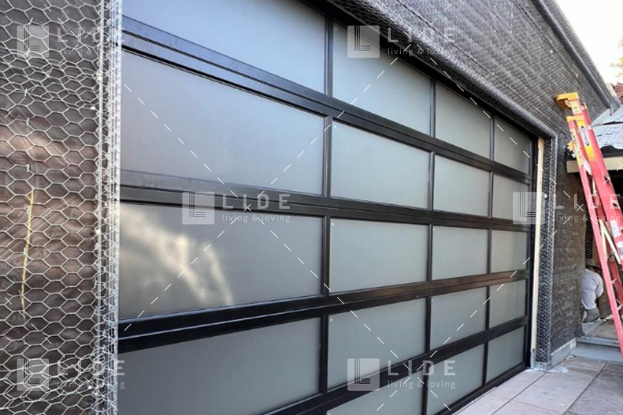 16x9 feet frosted glass aluminum garage door