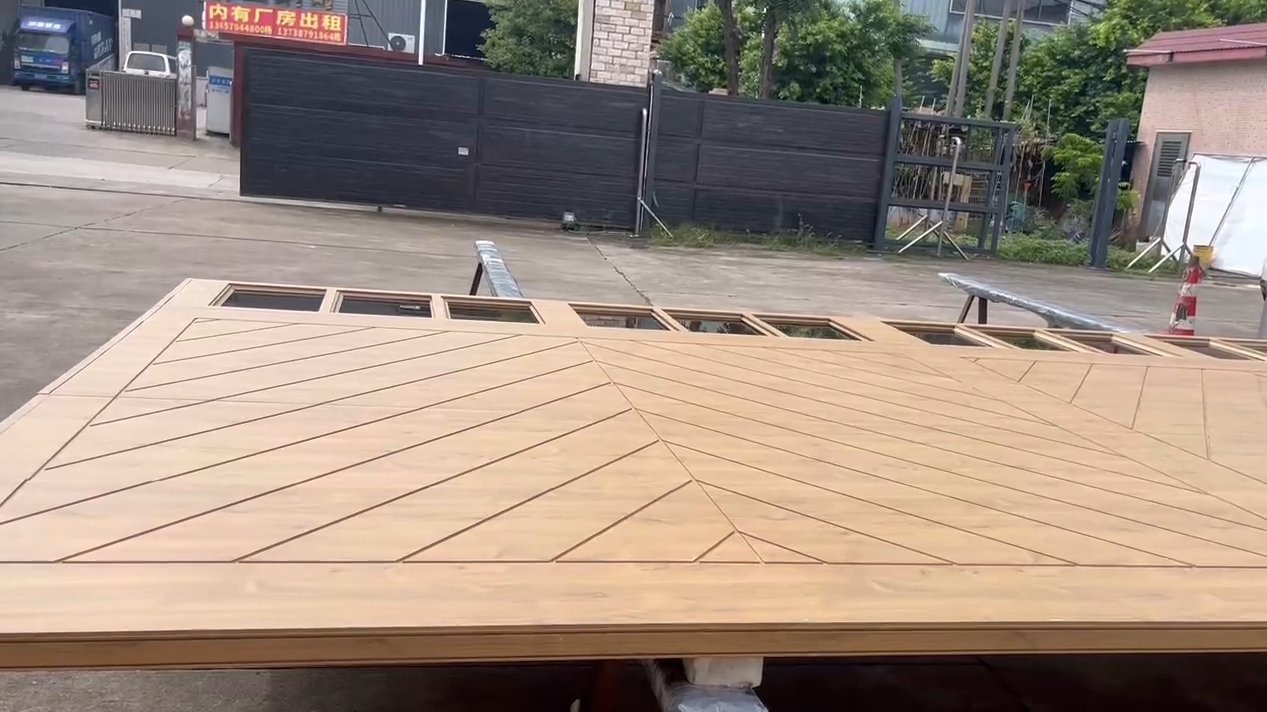 Wooden series— Wood like twill Carriage house garage door