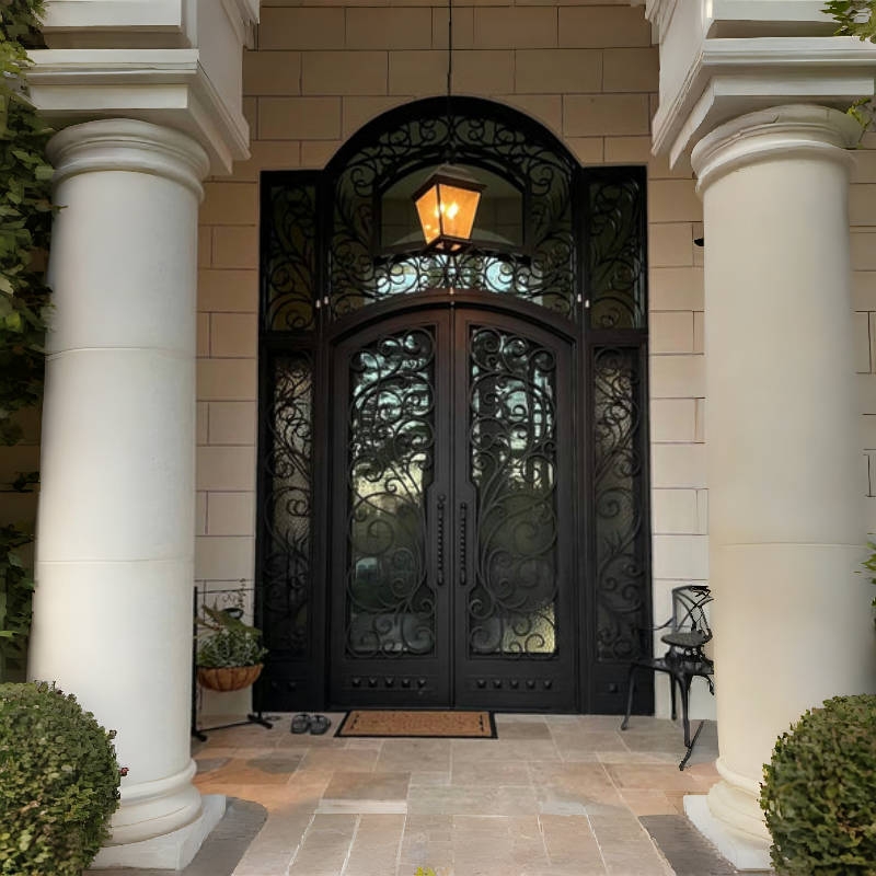 Main entry door — LD-WID04 European Style Iron Wrought Double Doors