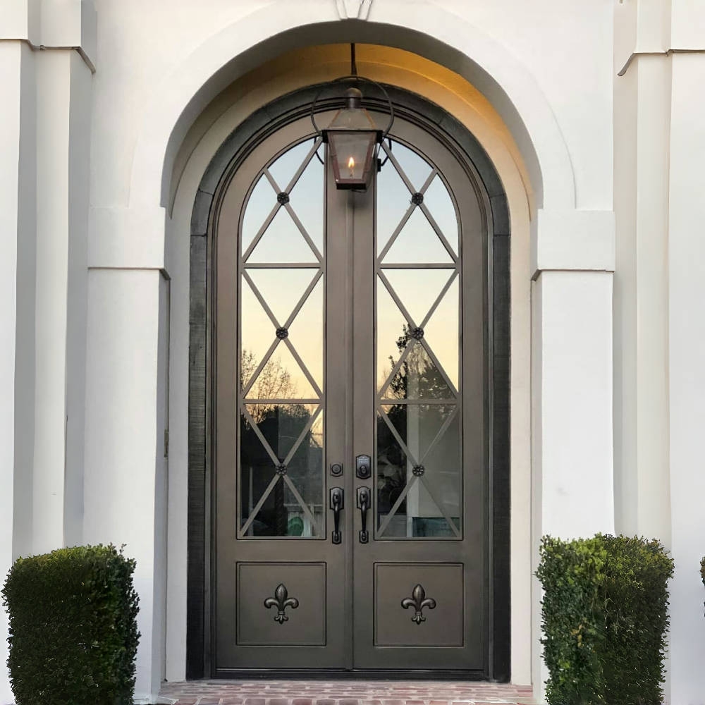 Main entry door — LD-WID07 European Style Iron Wrought Double Doors