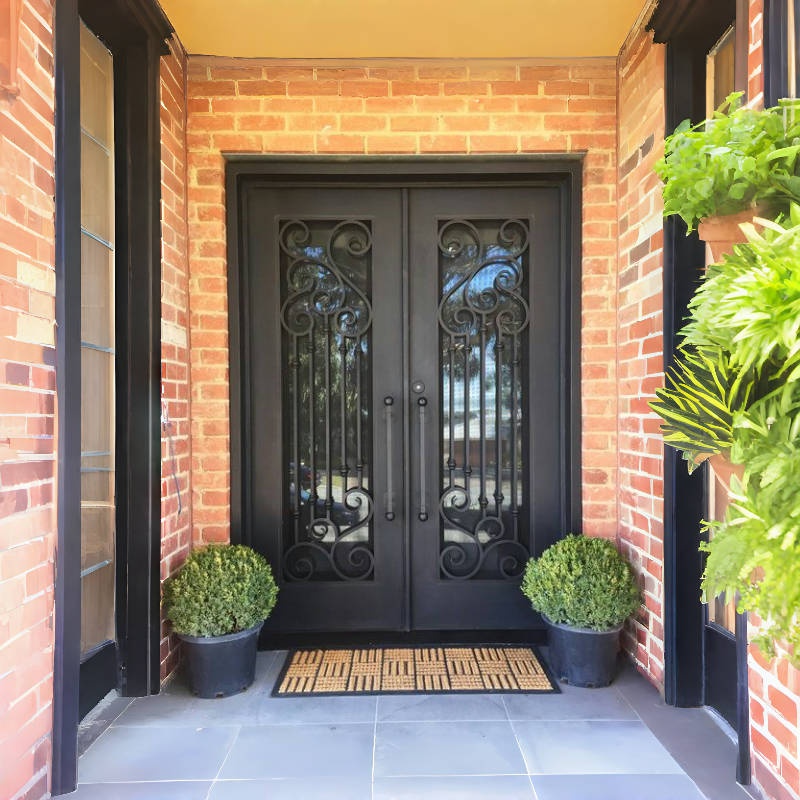 Main entry door — LD-WID09 European Style Iron Wrought Double Doors